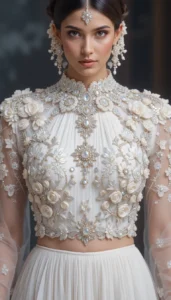 Latest White Blouse Designs 99