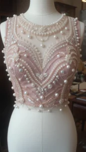 Pearls for Embroidery Blouse Designs 2