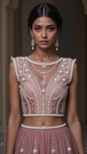 Pearls for Embroidery Blouse Designs 21