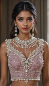 Pearls for Embroidery Blouse Designs 25