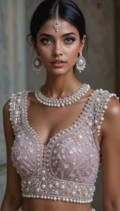 Pearls for Embroidery Blouse Designs 3