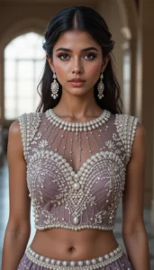 Pearls for Embroidery Blouse Designs 30