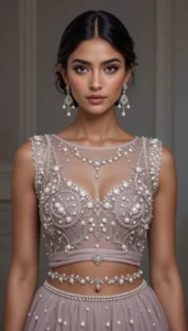 Pearls for Embroidery Blouse Designs 33