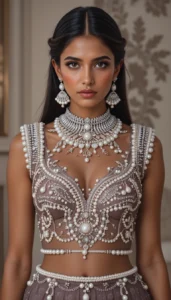 Pearls for Embroidery Blouse Designs 36