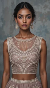 Pearls for Embroidery Blouse Designs 40