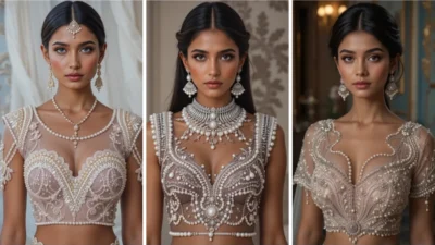 Pearls for Embroidery Blouse Designs