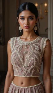 Pearls for Embroidery Blouse Designs 49