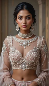 Pearls for Embroidery Blouse Designs 56