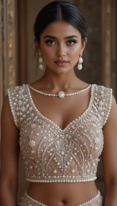 Pearls for Embroidery Blouse Designs 59