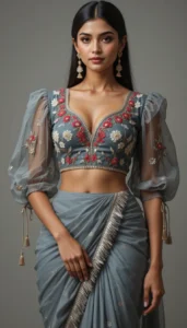 Puffy Sleeve Puff Hand Blouse 13