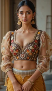 Puffy Sleeve Puff Hand Blouse 19