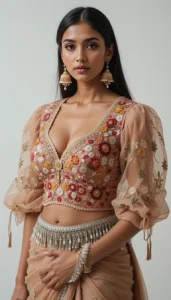 Puffy Sleeve Puff Hand Blouse 34