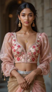 Puffy Sleeve Puff Hand Blouse 35