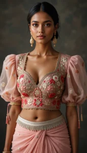 Puffy Sleeve Puff Hand Blouse 42