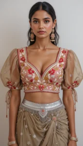 Puffy Sleeve Puff Hand Blouse 43