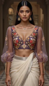 Puffy Sleeve Puff Hand Blouse 44