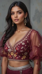 Puffy Sleeve Puff Hand Blouse 5