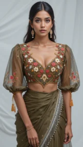 Puffy Sleeve Puff Hand Blouse 54