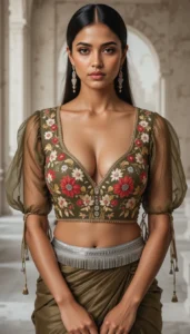 Puffy Sleeve Puff Hand Blouse 55