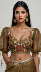 Puffy Sleeve Puff Hand Blouse 56