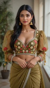 Puffy Sleeve Puff Hand Blouse 57