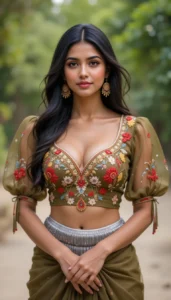 Puffy Sleeve Puff Hand Blouse 58