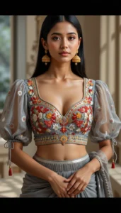 Puffy Sleeve Puff Hand Blouse 6