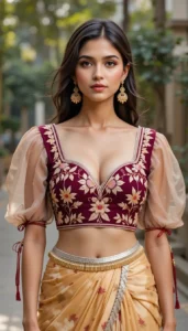 Puffy Sleeve Puff Hand Blouse 60