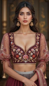 Puffy Sleeve Puff Hand Blouse 64