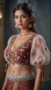 Puffy Sleeve Puff Hand Blouse 67