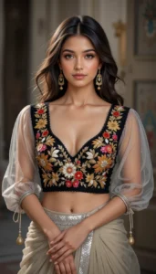 Puffy Sleeve Puff Hand Blouse 71