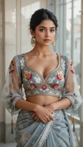 Puffy Sleeve Puff Hand Blouse 8