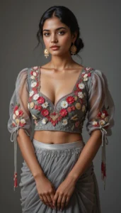 Puffy Sleeve Puff Hand Blouse 9