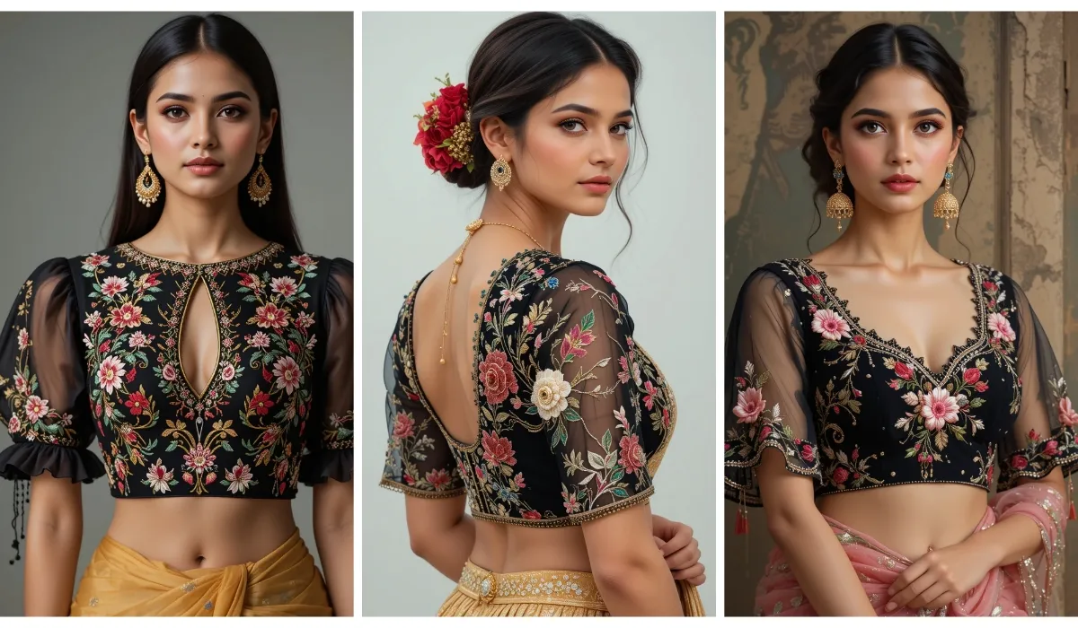 Thread Embroidery Blouse Designs