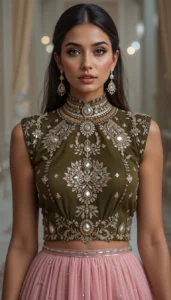 blouse mirror work designs 10