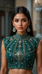 blouse mirror work designs 18