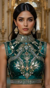 blouse mirror work designs 20