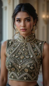 blouse mirror work designs 30