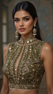 blouse mirror work designs 32