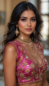 blouse mirror work designs 36