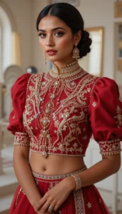 blouse mirror work designs 37