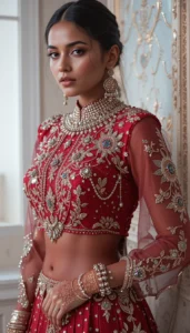 blouse mirror work designs 43