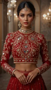 blouse mirror work designs 44