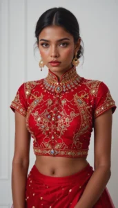 blouse mirror work designs 45
