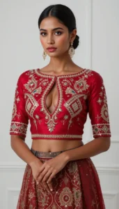 blouse mirror work designs 48