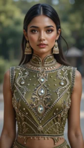 blouse mirror work designs 5