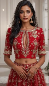 blouse mirror work designs 51