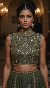 blouse mirror work designs 56