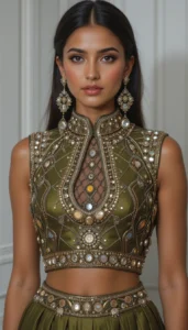 blouse mirror work designs 57