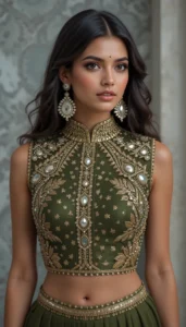 blouse mirror work designs 58